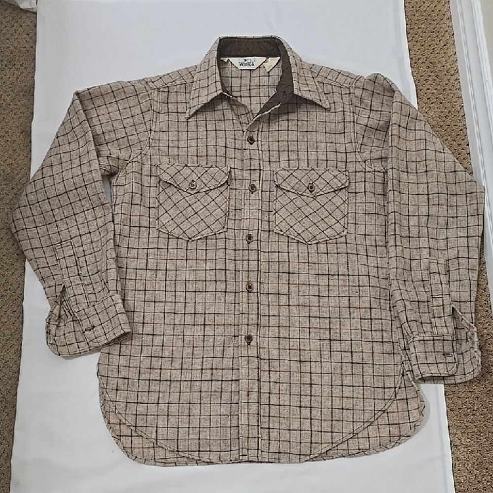 WOOLRICH Vintage Plaid Button-Up Shirt M